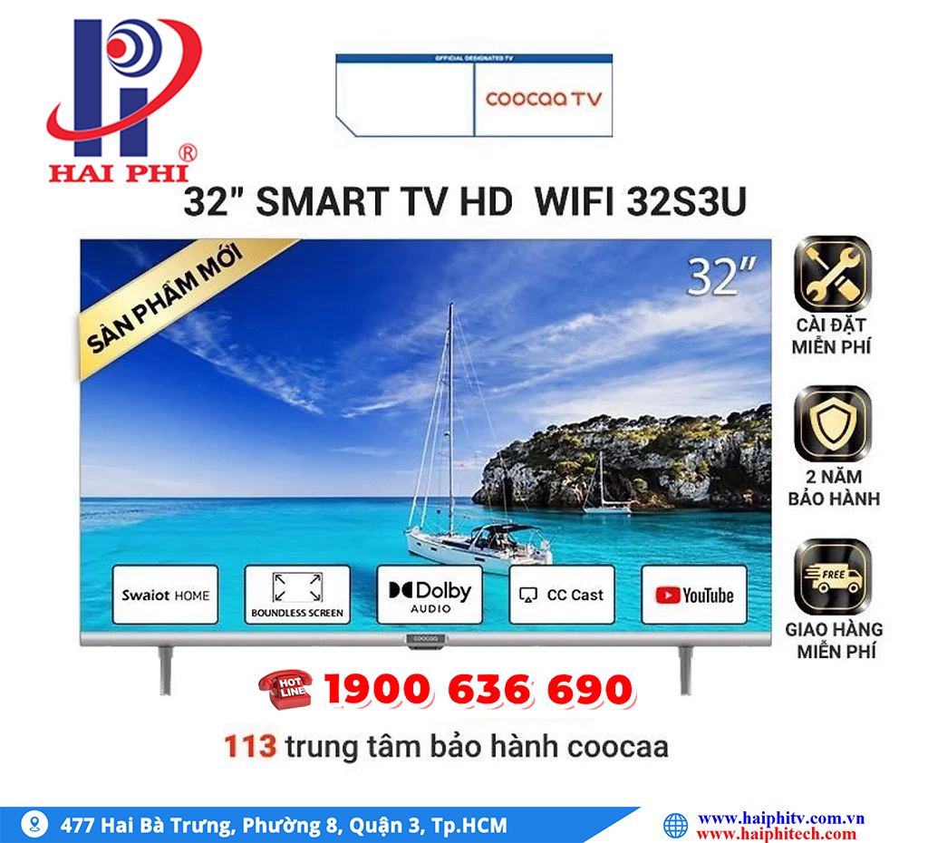 Smart Tivi HD Coocaa 32 Inch 32S3U